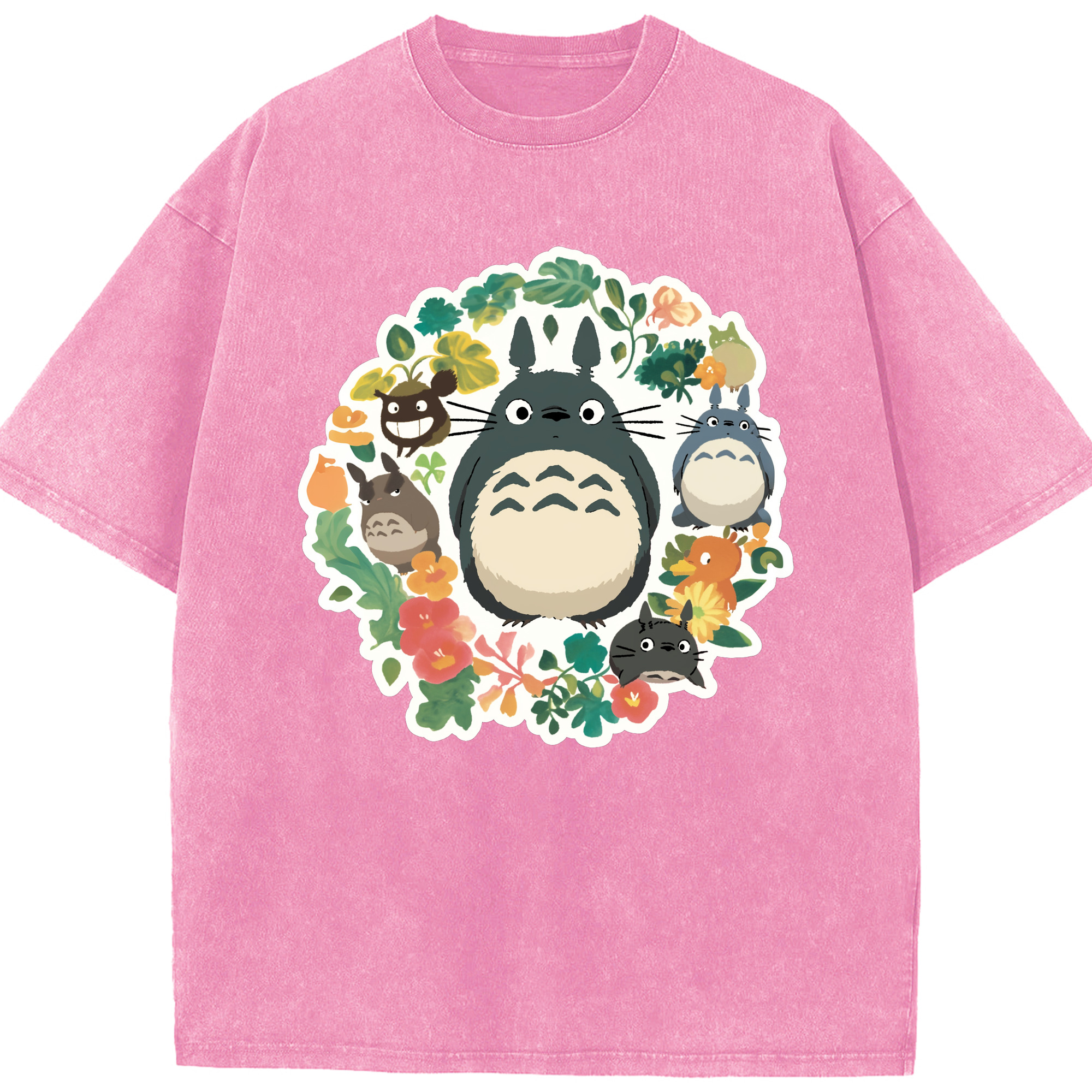 （画像用） となりのトトロ 草壁メイ 草壁サツキ My Neighbor Totoro Satsuki Kusakabe Mei Kusakabe 綿100% ヴィンテージ風 半袖Tシャツ（フロントプリント）